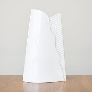 Vintage ROSENTHAL Studio Line Vase Uta Fey White Ceramic Germany MCM Pop Art